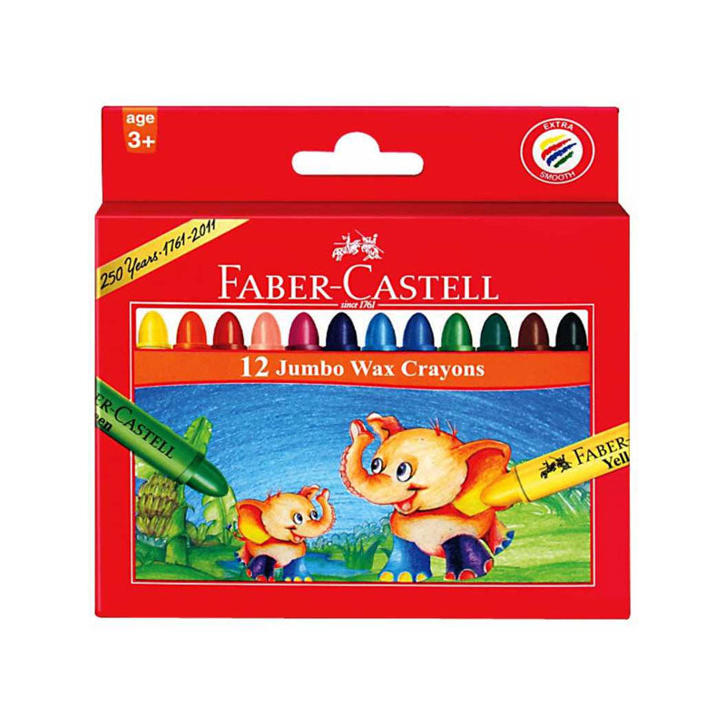 Boîte De 12 Crayons à Cire Jumbo Faber Castell