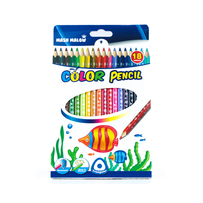 Boite de 18 Crayons De Couleur Mash Malow