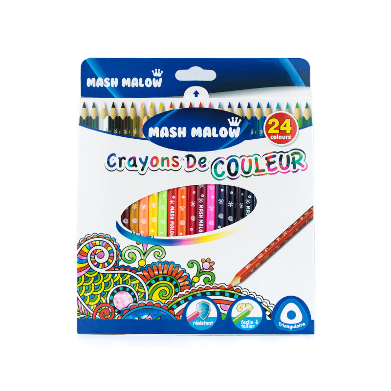 Boite de 24 Crayons De Couleur Mash Malow