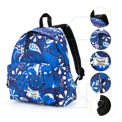 Sac à Dos Padded Motif Fleurs Bleu Teenpack