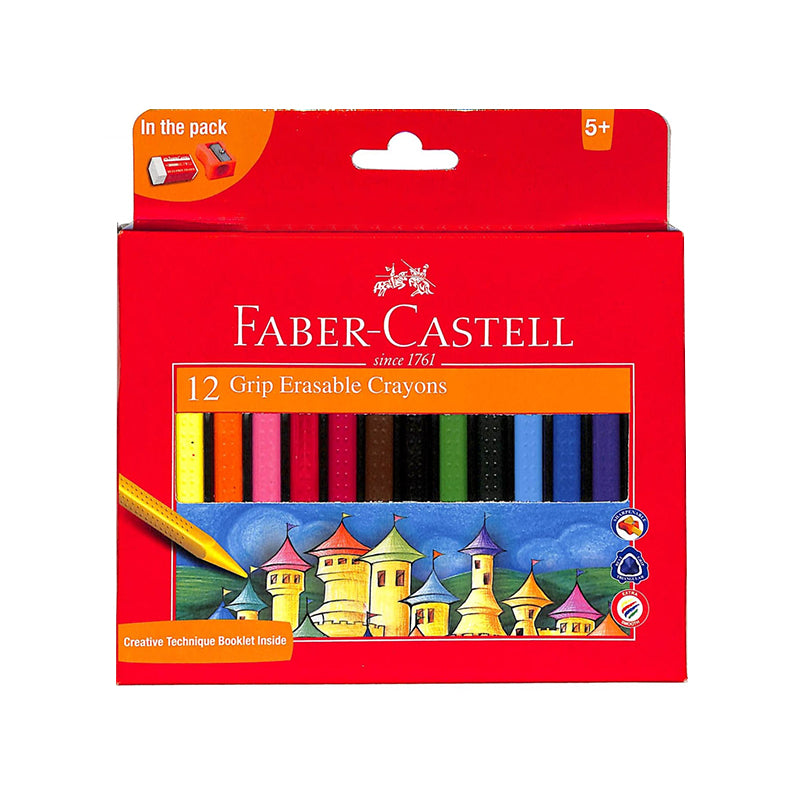 Boîte De 12 Crayons à Cire Grip Faber Castell