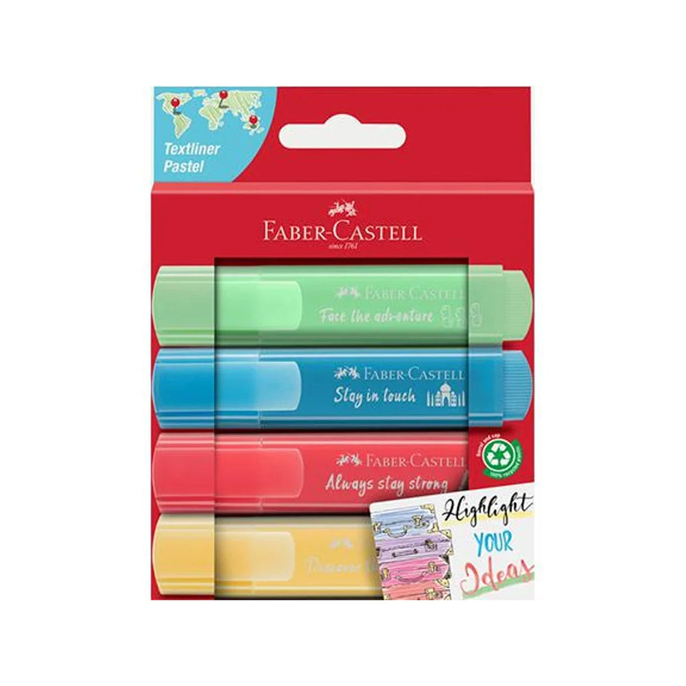 Paquet De 4 Fluorescents Pastel Faber Castell