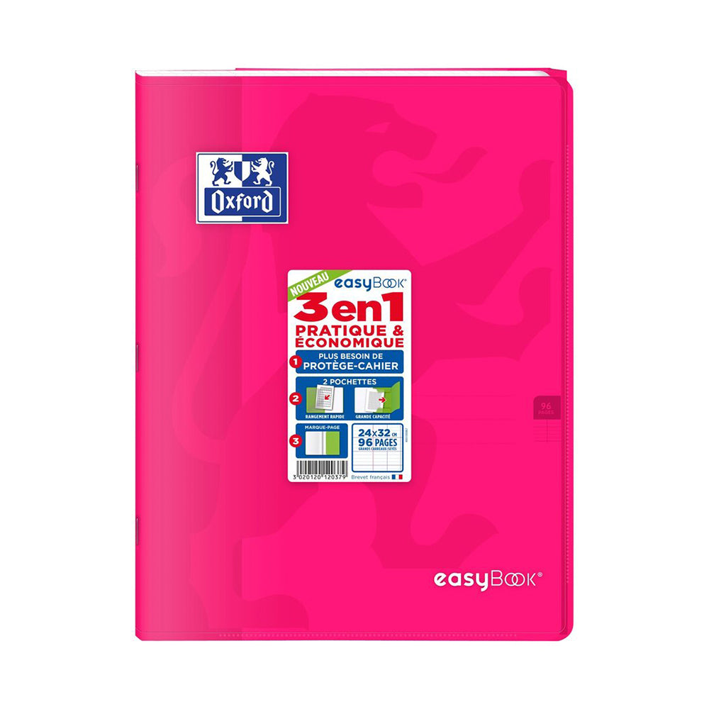 Cahier Polypro 3 en 1 Easybook Oxford 24x32