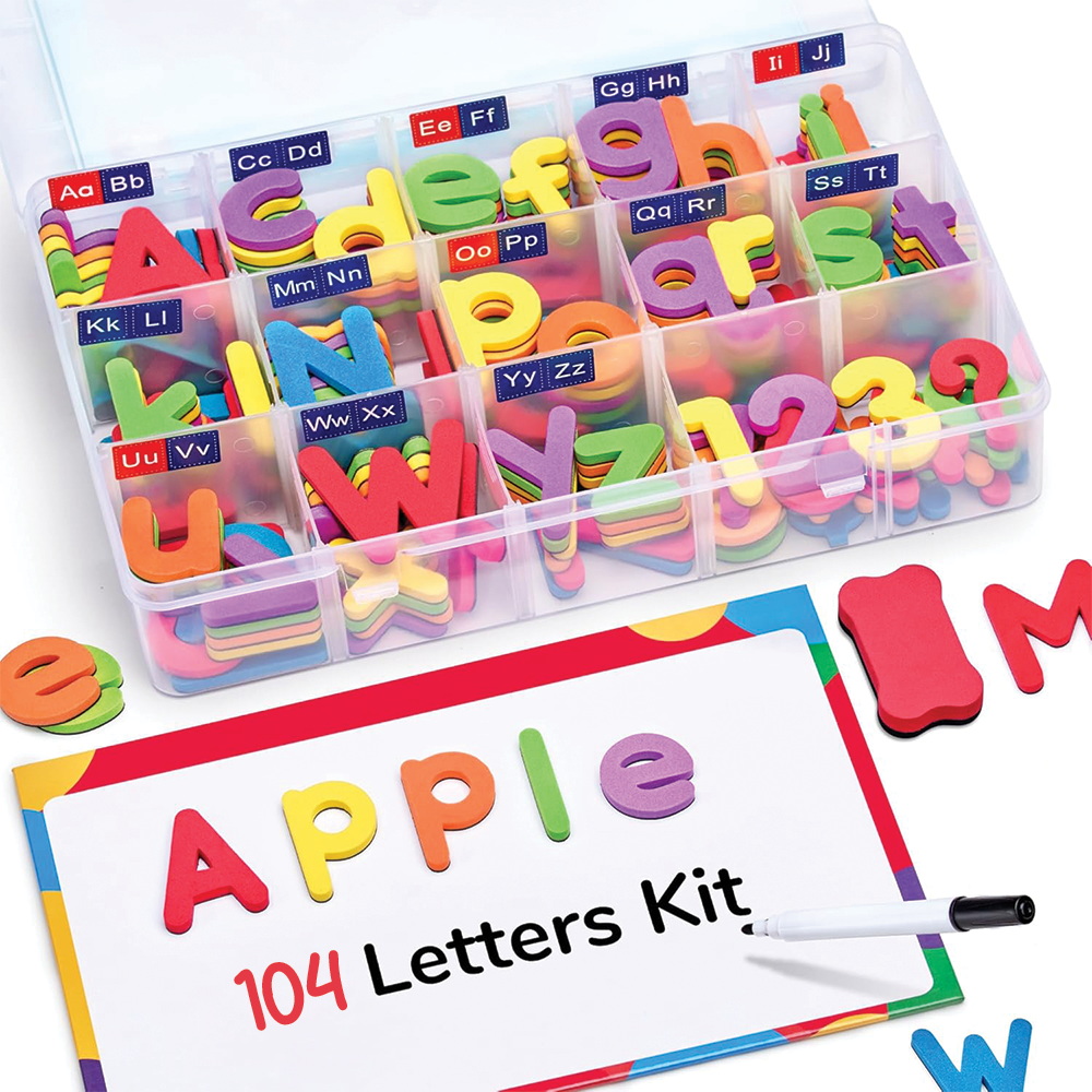 Alphabet Magnétique Multicolores 104 Pcs