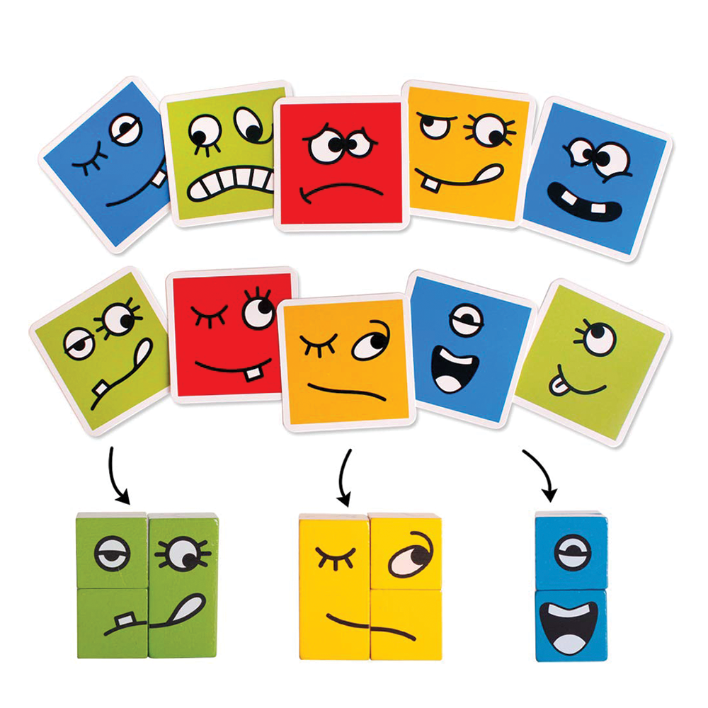 Expression Puzzle Building Blocks Game