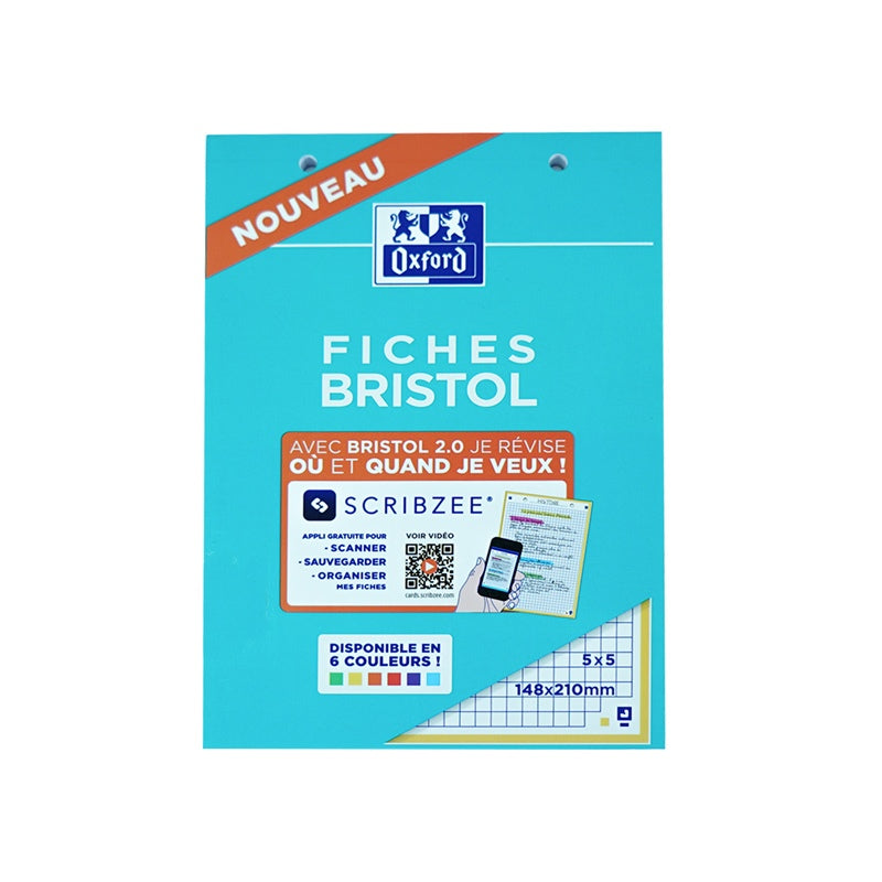 Oxford Fiches bristol REVISION 2.0, A5, bord de couleur 400153465 bei   günstig kaufen