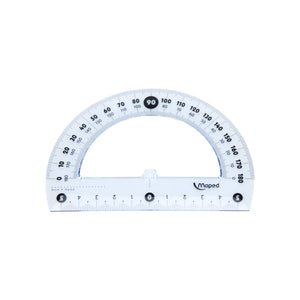 Rapporteur Circulaire MINERVA 15 Cm – Transparent, Gradué En Grades (360°), Fabriqué En France