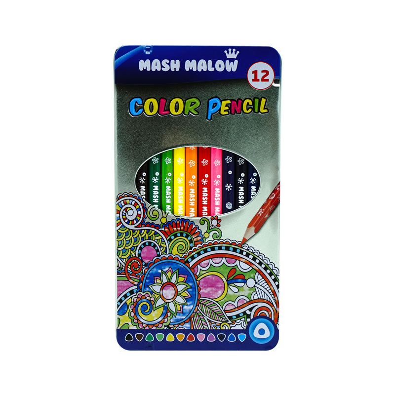 Crayons De Couleur Mash Malow Boite Métal - 55pens