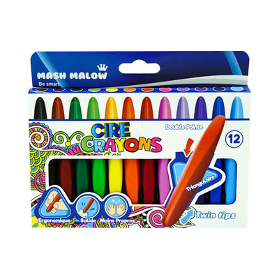 Crayons De Cire Mash Malow Double Pointe - 55pens