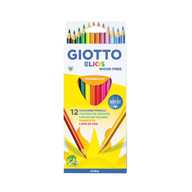 Boite De 12 Crayons Couleurs Elios Giotto - 55pens